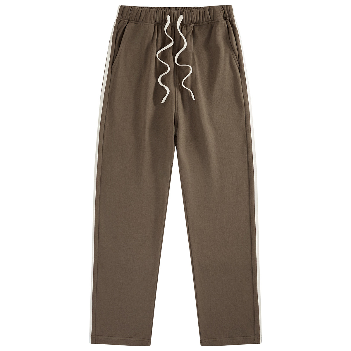 Track Pants — Cotton Terry Side-Stripe Pants — main view