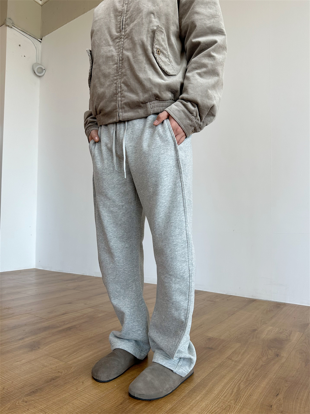 Sweatpants — Structured Wide-Leg Cotton Pants — additional view